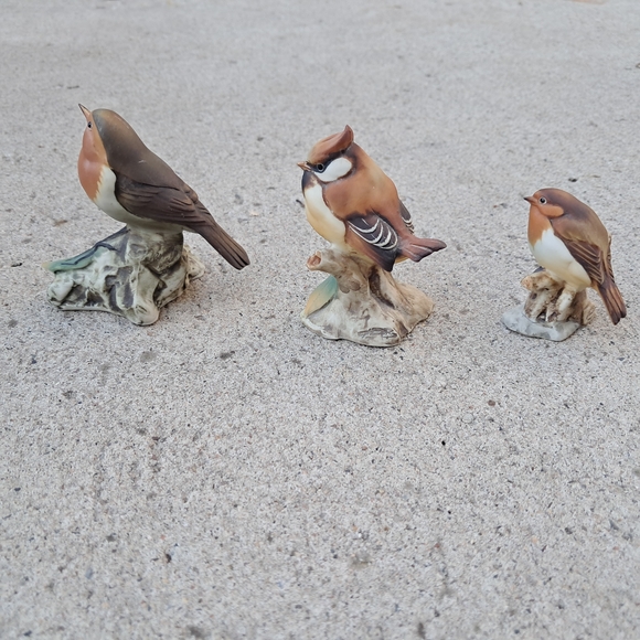 Charming Bird Figurine Set - Brown and Cream - Picture 4 of 8